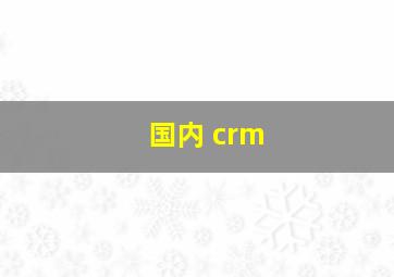 国内 crm